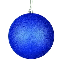 Adorno Vickerman Bola De Brillo Azul Medianoche Irrompible 12 Cm - Venta Internacional.