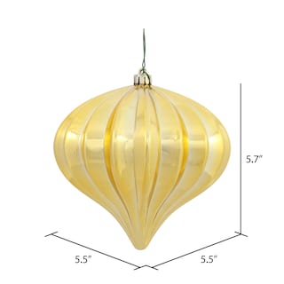 Foto 2 | Foto 2 | Adorno Navideño Vickerman Cebolla Brillante Dorada 5.7 Cm Juego De 3 - Venta Internacional.