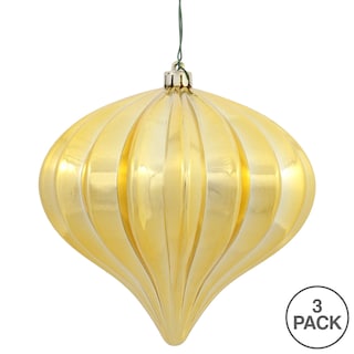 Foto 5 | Foto 5 | Adorno Navideño Vickerman Cebolla Brillante Dorada 5.7 Cm Juego De 3 - Venta Internacional.