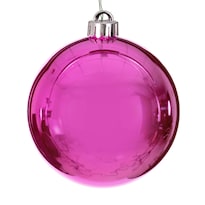 Adorno Vickerman Bola Brillante Rosa Fucsia 8 Cm Resistente A Uv - Venta Internacional.