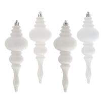 Adornos Finial Vickerman Juego De 8 Plásticos Blancos Con 4 Acabados - Venta Internacional.