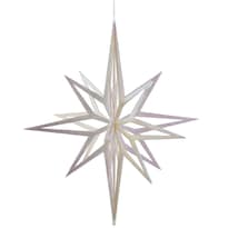 Adorno Navideño Vickerman Estrella Iridiscente Blanca De 32'' - Venta Internacional.