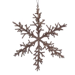 Foto 1 | Foto 1 | Adorno Vickerman Copo De Nieve Rama En Oro Rosa 12 Cm 3 Piezas - Venta Internacional.