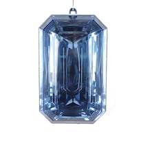 Adorno Vickerman Joyas Rectangulares Con Brillo Azul Bebé 8 Cm 2 Piezas - Venta Internacional.