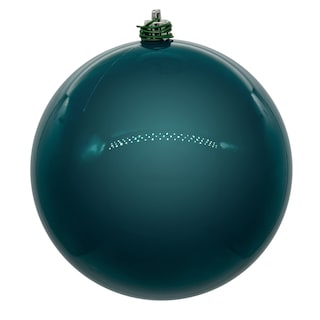 Foto 1 | Foto 1 | Ornamento Bola Perlado Azul Petróleo Uv Perforada Vickerman 8 Cm - Venta Internacional.
