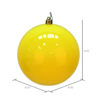 Foto 2 | Foto 2 | Adorno Vickerman Bola Brillante Amarilla 4.75 Cm Paquete De 4 - Venta Internacional.