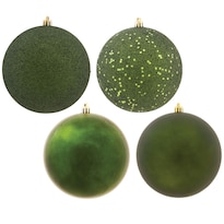 Set De 24 Esferas De Adorno Vickerman Verde Musgo Irrompibles - Venta Internacional.