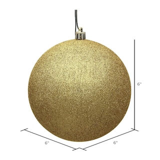 Foto 2 | Foto 2 | Bola De Adorno Navideño Vickerman Con Purpurina Dorada Paquete De 4 6 Cm - Venta Internacional.