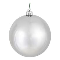 Adorno Navideño Vickerman Esplendor Plateado Bola Brillante 3 Cm - Venta Internacional.