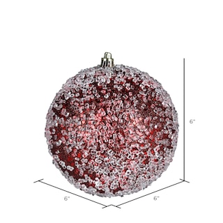 Foto 2 | Foto 2 | Adorno Bola De Granizo Vickerman 6 Cm Brillo Burdeos X4 Bolsa - Venta Internacional.