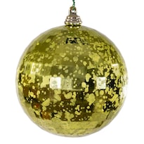 Adorno Navideño Vickerman 4'' Verde Lima Con Acabado Mercurio (6 Piezas) - Venta Internacional.