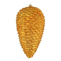 Adornos Navideños Vickerman Piña Brillante Dorada Mate 10 Cm 2 Piezas - Venta Internacional.