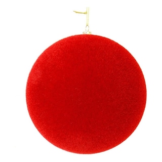Foto 1 | Foto 1 | Adorno Navideño Vickerman Bola Roja Con Flock De 10 Cm (set De 6) - Venta Internacional.