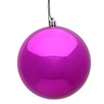 Adorno Vickerman Bola Fucsia De Plástico Irrompible De 10 Cm - Venta Internacional.