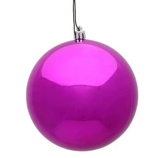 Foto 1 | Foto 1 | Adorno Vickerman Bola Fucsia De Plástico Irrompible De 10 Cm - Venta Internacional.