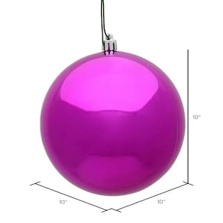 Foto 2 | Foto 2 | Adorno Vickerman Bola Fucsia De Plástico Irrompible De 10 Cm - Venta Internacional.