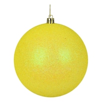 Adorno Bola Brillante Amarilla Vickerman Irrompible 10 Cm - Venta Internacional.