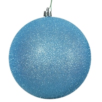 Adorno Vickerman Esfera Turquesa Con Brillantina 6 Cm Paquete De 4 - Venta Internacional.