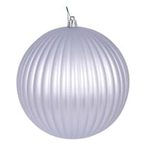 Adornos Vickerman Bola Plateada Mate Con Líneas 6 Cm 4 Piezas - Venta Internacional.