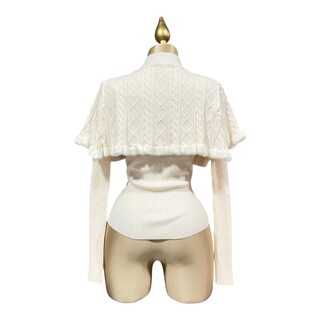 Foto 8 | Foto 8 | Dúo de Suéter y Capa Mussi color Hueso para Dama