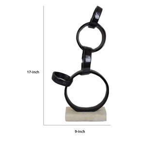 Foto 5 | Foto 5 | Escultura Lo Abstracta De Anillos Entrelazados De Metal - Venta Internacional.