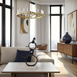 Foto 6 | Foto 6 | Escultura Lo Abstracta De Anillos Entrelazados De Metal - Venta Internacional.