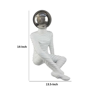 Foto 5 | Foto 5 | Figurita Decorativa Astronauta Sentado Benzara Accent Decor 14 Cm Resina - Venta Internacional.