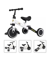Bicicleta De Equilibrio Infantil 3 En 1 Con Pedales Blanco