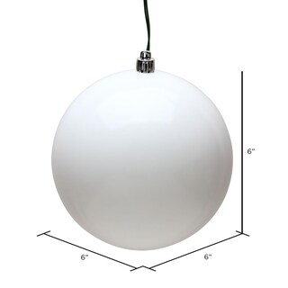 Foto 5 | Foto 5 | Adorno Vickerman Bola De Caramelo Blanca 6 Cm Paquete Con 4 - Venta Internacional.