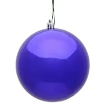 Adorno Navideño Vickerman Bola Brillante Morada 8 Cm - Venta Internacional.