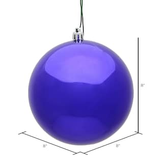Foto 2 | Foto 2 | Adorno Navideño Vickerman Bola Brillante Morada 8 Cm - Venta Internacional.