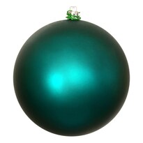 Adorno Vickerman Bola Mate Verde Azulado Oscuro 10 Cm De Plástico Irrompible - Venta Internacional.