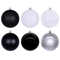 Surtido De Adornos Vickerman 3'' Negro Blanco Y Plata 24 Por Caja - Venta Internacional.