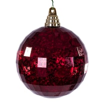 Adorno Navideño Vickerman Espejo Mercurio Borgoña De 4.75 Cm - Venta Internacional.