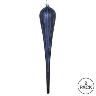 Foto 3 | Foto 3 | Adorno Navideño Vickerman Azul Medianoche Mate Con Purpurina 40 Cm - Venta Internacional.