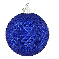 Juego De 6 Adornos Bola Durian Vickerman Con Brillo En Azul Cobalto - Venta Internacional.