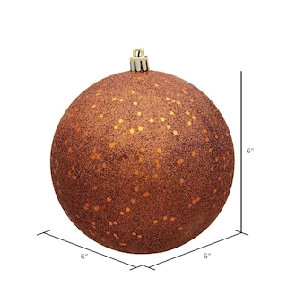 Foto 2 | Foto 2 | Adorno Bola De Lentejuelas Cobre Vickerman 6 Cm Paquete De 4 Irrompibles - Venta Internacional.