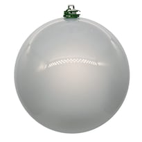 Adorno Vickerman Bola Perla Plateada Uv Perforada 3 Cm Paquete Con 12 - Venta Internacional.