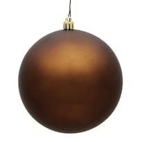 Adorno Vickerman Bola Mate Mocha 4.75 Cm Irrompible Paquete De 4 - Venta Internacional.