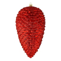 Adornos Navideños Cono De Pino Vickerman Rojo Mate/brillante - Venta Internacional.