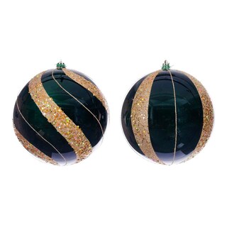 Foto 1 | Foto 1 | Adorno Navideño Vickerman De 6'' Verde Medianoche Con Perlas Y Lentejuelas - Venta Internacional.