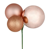 Adorno Navideño Vickerman Bola Dorado Rosa 18'' X2 - Venta Internacional.