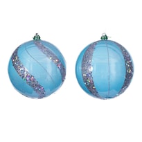 Adorno Bola De Lentejuelas Perla Azul Bebé Vickerman 4.75 Cm - Venta Internacional.