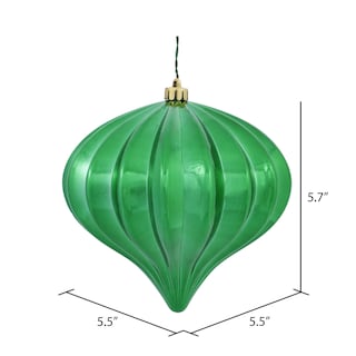 Foto 2 | Foto 2 | Set De 3 Adornos Navideños Vickerman Cebolla Brillante Esmeralda De 5.7 Cm - Venta Internacional.