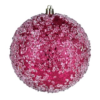 Foto 1 | Foto 1 | Adorno Vickerman Bola De Granizo Fucsia Con Brillo 6 Cm 4 Unidades Por Bolsa - Venta Internacional.