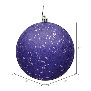Foto 2 | Foto 2 | Adorno Bola Vickerman Con Lentejuelas Moradas 6 Cm Paquete De 4 Irrompibles - Venta Internacional.