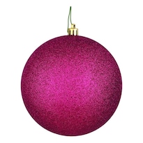 Adorno Bola Con Glitter Rojo Baya Vickerman De 12 Cm Irrompible - Venta Internacional.