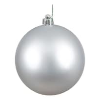 Adorno Navideño Vickerman Bola Mate Plateada X12 - Venta Internacional.