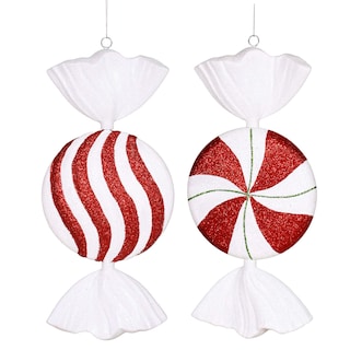 Foto 1 | Foto 1 | Adorno Navideño Vickerman Caramelo Plano De Menta 13 Cm 2 Piezas - Venta Internacional.