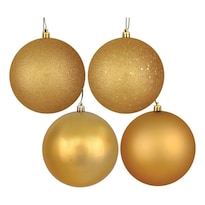 Adorno Vickerman 4 Unidades De Plástico Con Acabado Cobre Y Oro - Venta Internacional.